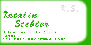 katalin stebler business card